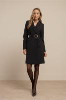 River pinstripe blazer dress - black/off white - 13626