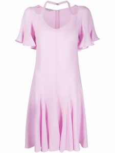 Stella McCartney robe évasée à col v - Rose