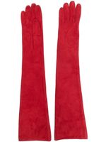 Manokhi gants longs en daim - Rouge