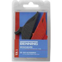 Benning TA 1 Veiligheids-krokodilklemmenset Steekaansluiting 4 mm CAT III 1000 V Rood, Zwart