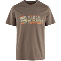 Fjallraven Multicolor Logo T-shirt Heren Suede Brown L