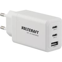 VOLTCRAFT UC-2C1A65W01 USB-oplader 65 W 1x USB-A, 2x USB-C Fast Charge, USB PD 3.0 Wit Binnen GaN