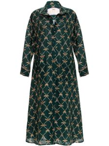 Agua By Agua Bendita robe-chemise Frida Polilla à coupe longue - Vert