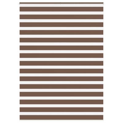 VidaXL Zebra rolgordijn 155x200 cm stofbreedte 150,9cm polyester bruin