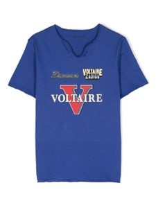 Zadig & Voltaire Kids t-shirt en coton à logo imprimé - Bleu