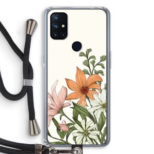 Floral bouquet: OnePlus Nord N10 5G Transparant Hoesje met koord