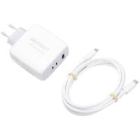 VOLTCRAFT UC-3ACX002 USB-oplader 100 W Thuis, Binnen Uitgangsstroom (max.) 5 A 3 x USB-C, USB-A GaN