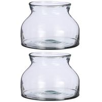 2x stuks glazen bloemenvaas Vienne Bowl H15 x D27 cm - thumbnail