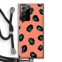 Pink Cheetah: Samsung Galaxy Note 20 Ultra / Note 20 Ultra 5G Transparant Hoesje met koord