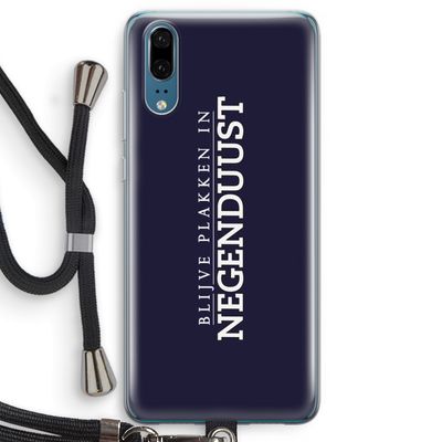 Blijve plakken in Negenduust: Huawei P20 Transparant Hoesje met koord