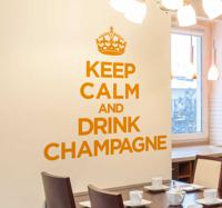 Muursticker Keep Calm Drink Champagne - thumbnail