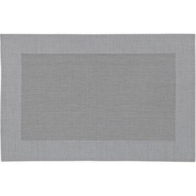 Tafel Placemats - 1x stuks - zilver - gevlochten - 45 x 30 cm - onderleggers