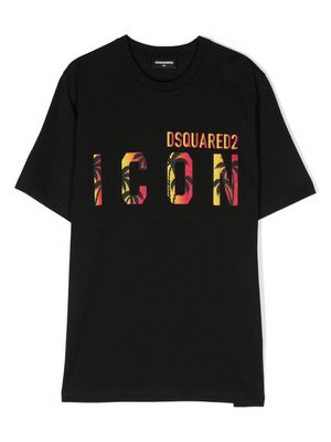 DSQUARED2 KIDS t-shirt en coton à logo imprimé - Noir