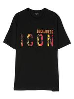 DSQUARED2 KIDS t-shirt en coton à logo imprimé - Noir - thumbnail