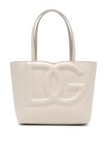 Dolce & Gabbana petit sac cabas en cuir à logo DG - Tons neutres - thumbnail