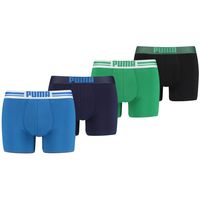 Puma boxershorts Placed Logo 4-pack Blauw/Groen-XL