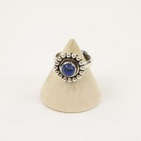 Zilveren Ring met Lapis Lazuli Maat 19,5 - Model 1 (Sterling Zilver 925) - thumbnail