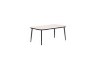 Diamo- Teramon lounge dining tuintafel 160 x 90 x 69cm carbon black teak look