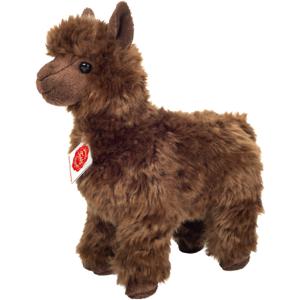 Knuffeldier Alpaca - zachte pluche stof - premium kwaliteit knuffels - bruin - 24 cm