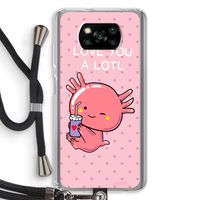 Love You A Lotl: Xiaomi Poco X3 NFC Transparant Hoesje met koord
