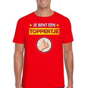 Je bent een toppertje t-shirt rood heren