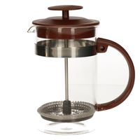 Cafetiere French Press koffiezetter bamboe 600 ml - thumbnail