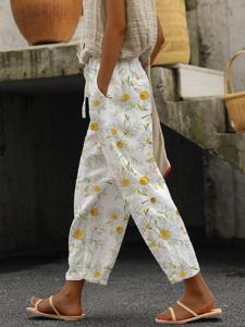 Casual Cotton And Linen Pants