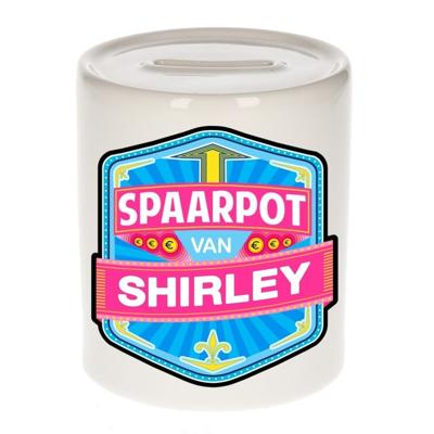 Kinder spaarpot met naam - Shirley - keramiek - met dop - wit - Sparen - Spaargeld van Shirley Kinder spaarpot met naam - Shirley - keramiek - met dop - wit - Sparen - Spaargeld van Shirley