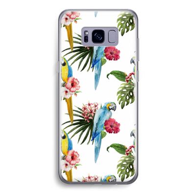 Kleurrijke papegaaien: Samsung Galaxy S8 Transparant Hoesje