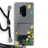 Gele bloemen: OnePlus 8 Pro Transparant Hoesje met koord Gele bloemen: OnePlus 8 Pro Transparant Hoesje met koord
