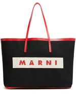 Marni petit sac à main Janus à logo brodé - Noir