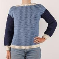 Colorblock Sweater XS 061 haakpakket - thumbnail