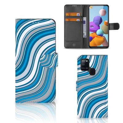 Samsung Galaxy A21s | Telefoon Hoesje | Waves Blue