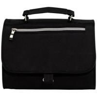 Luxe toilettas/make-up tas - zwart - 25 x 18 cm - Reis toilettassen/etui - Handbagage Luxe toilettas/make-up tas - zwart - 25 x 18 cm - Reis toilettassen/etui - Handbagage