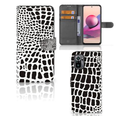 Xiaomi Redmi Note 10S | 10 4G | Poco M5s | Telefoonhoesje | Met pasjeshouder | Slangenprint