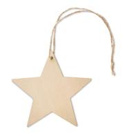 Houten Kerstster met touwtje