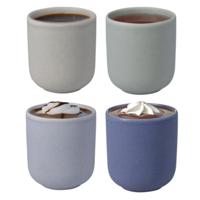 Siaki Koffiemok / theemok Nordic - set van 4x - pastel mix - 250 ml - mokken - keramiek