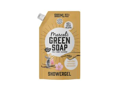 Marcel&apos;s Green Soap Shower gel - vanille & kersenbloesem - navulling - 500ml