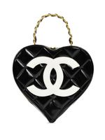 CHANEL Pre-Owned 1995 CC Heart diamond-quilted vanity bag - Noir