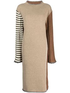YANYAN KNITS robe en maille à manches longues - Marron