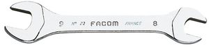 Facom steeksleutel 15° gebogen, metrisch 10x11 mm - 22.10X11