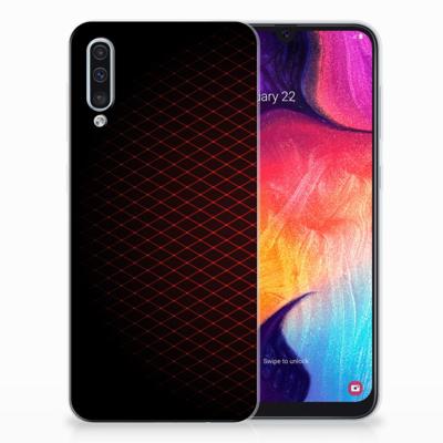 Samsung Galaxy A50 | TPU bumper | Geruit Rood