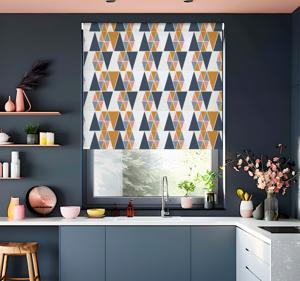 Driehoekig patroon raambekleding Scandinavisch