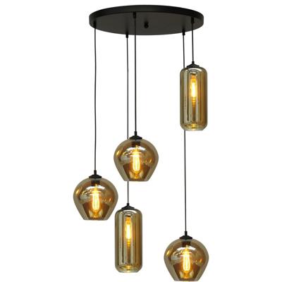 Masterlight HanglampQuinto Smoke 5-lichts Curiosa - 2262-05-50-5-05-35