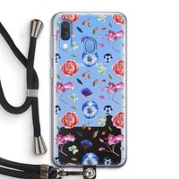 Bloemetjes: Samsung Galaxy A40 Transparant Hoesje met koord Bloemetjes: Samsung Galaxy A40 Transparant Hoesje met koord