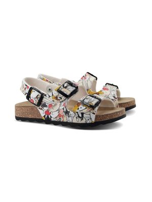 Moa Kids sandales Looney Tunes à imprimé - Blanc