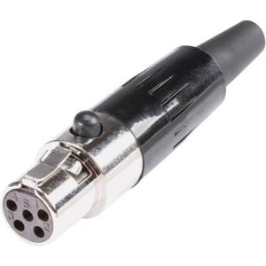 Hicon HI-XMCF5 Miniatuur-XLR-connector Bus, recht Aantal polen: 5 Zilver 1 stuk(s)