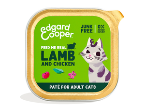 Edgard & Cooper lam en kip paté kat natvoer kuipjes 16 x 85gr