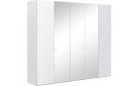 Goossens Kledingkast Easy Storage Ddk, Kledingkast 253 cm breed, 220 cm hoog, 2x glas draaideur en 3x spiegel draaideur midden - thumbnail