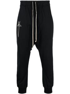 Rick Owens X Champion logo-embroidered organic cotton track pants - Noir